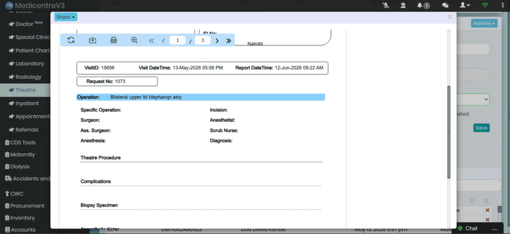 Procedure reporting 1
