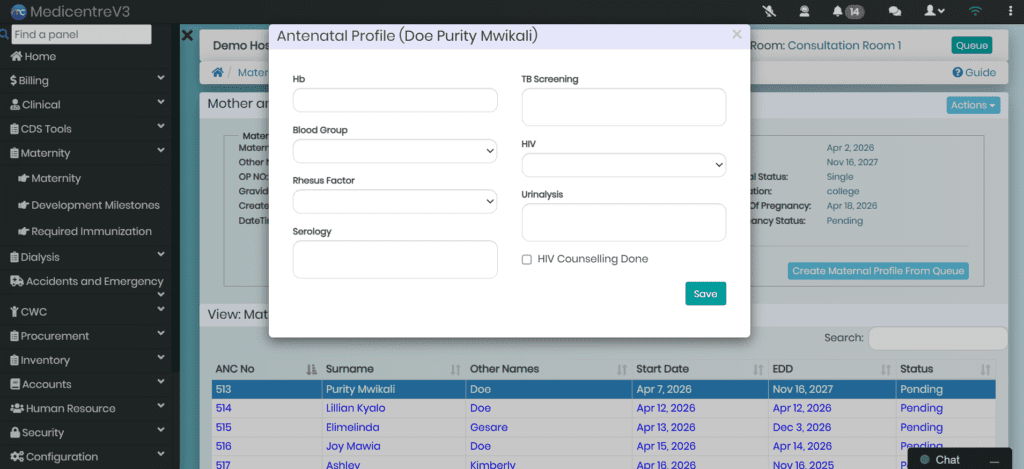 Antenatal Tracking