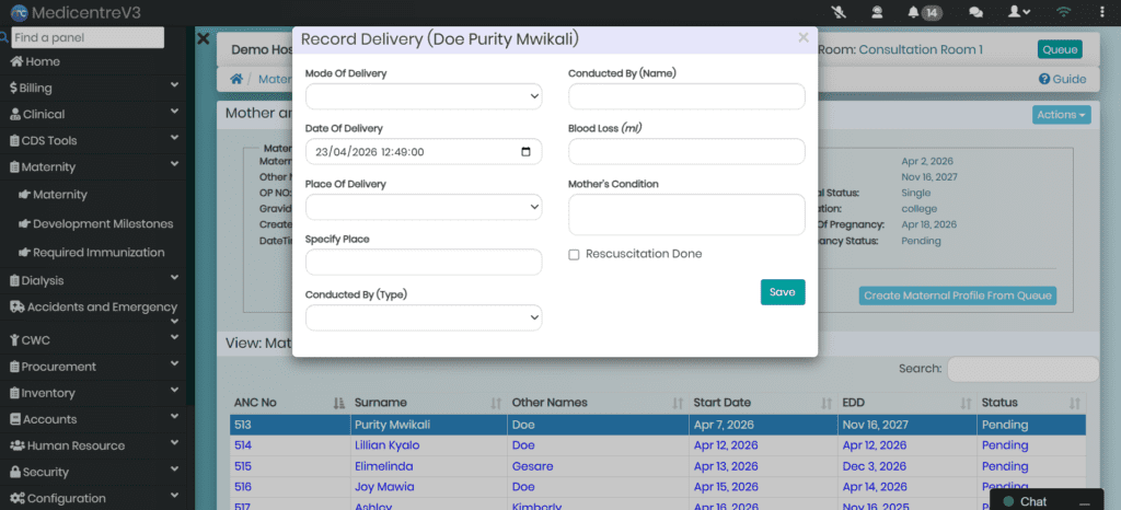 Delivery recording
