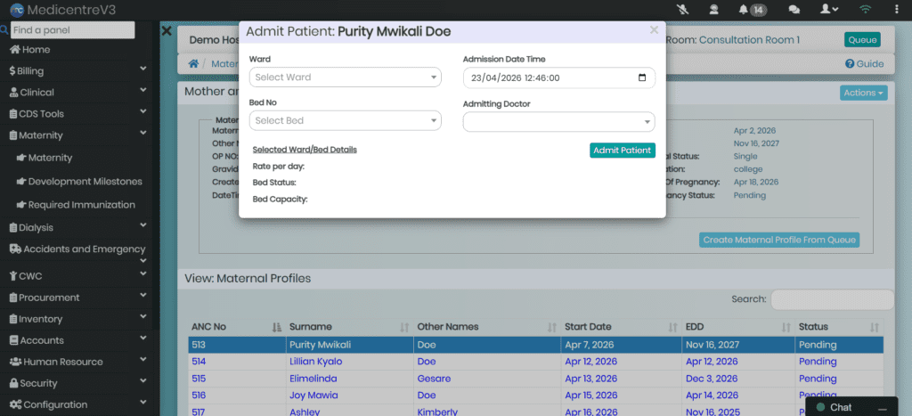 Maternity Admission Integration