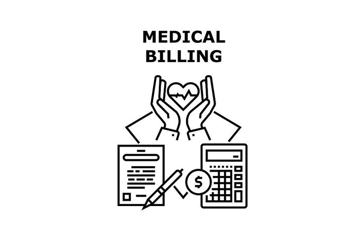 Medical billing icon vector