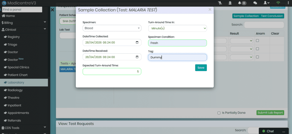 Structured sample collection